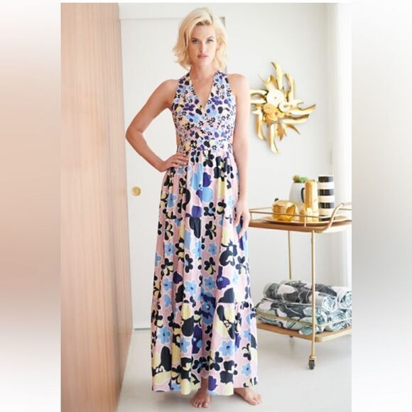 NEW Alexandra Miro Mimi Floral Cotton Maxi Dress Small - Picture 11 of 12